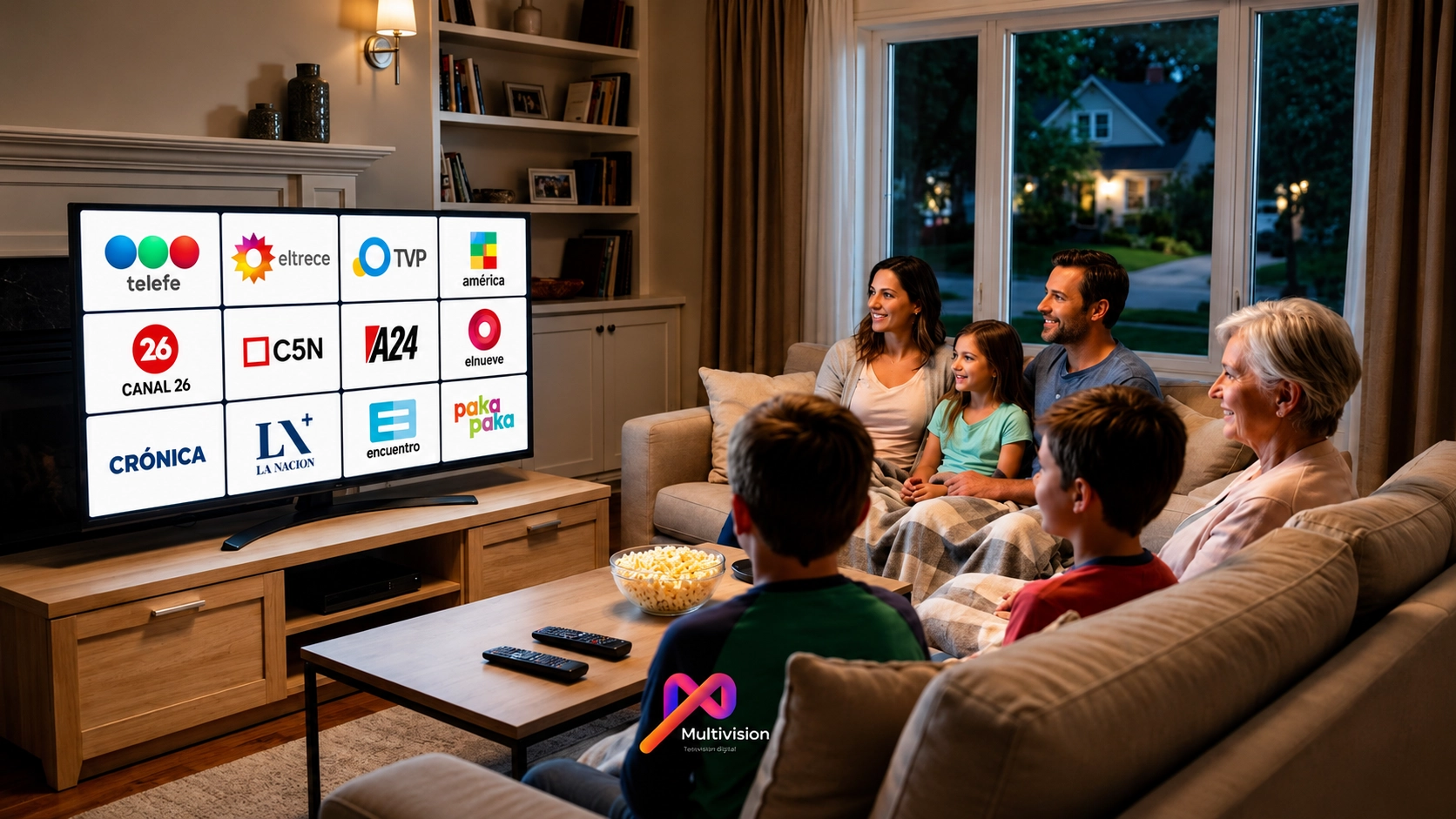 Imagen de los canales dispoibles en Multivision Play Tv