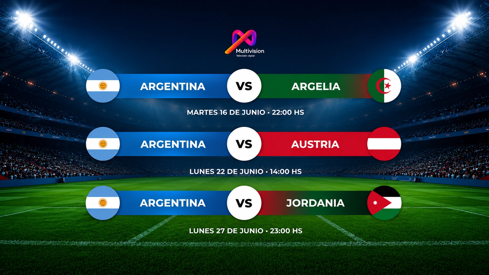 Imagen de las fechas y horarios de Argentina en el Mundial